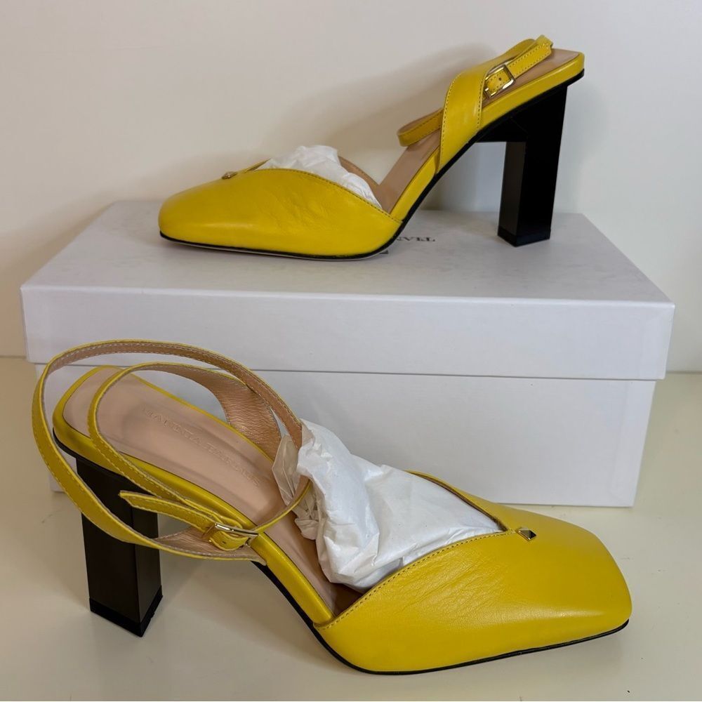 Yellow Slingback Heels - Picture 5 of 9